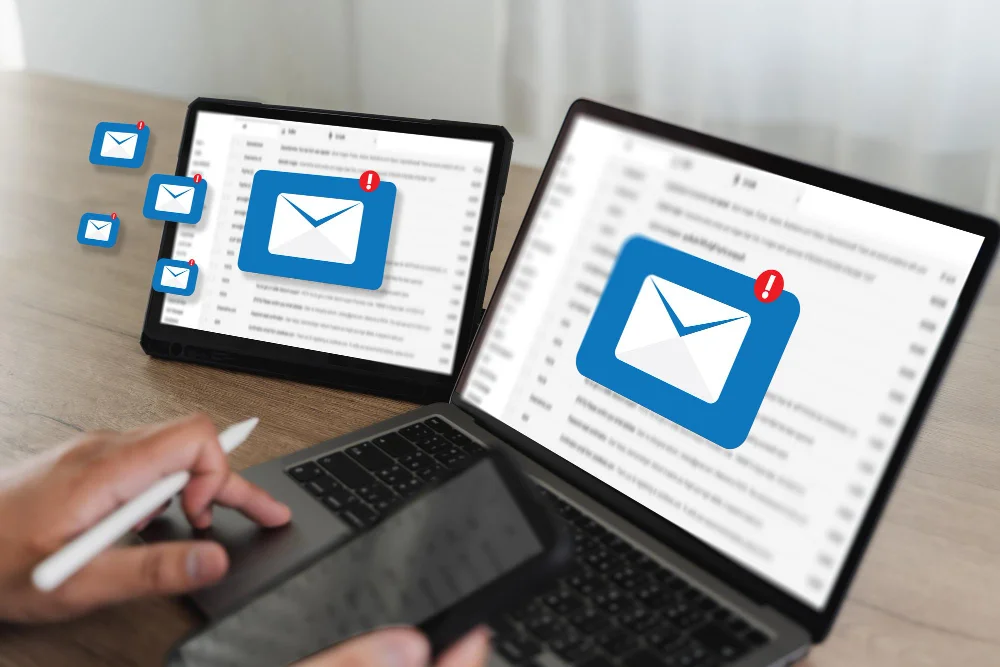 Foto ilustrando problemas de e-mail